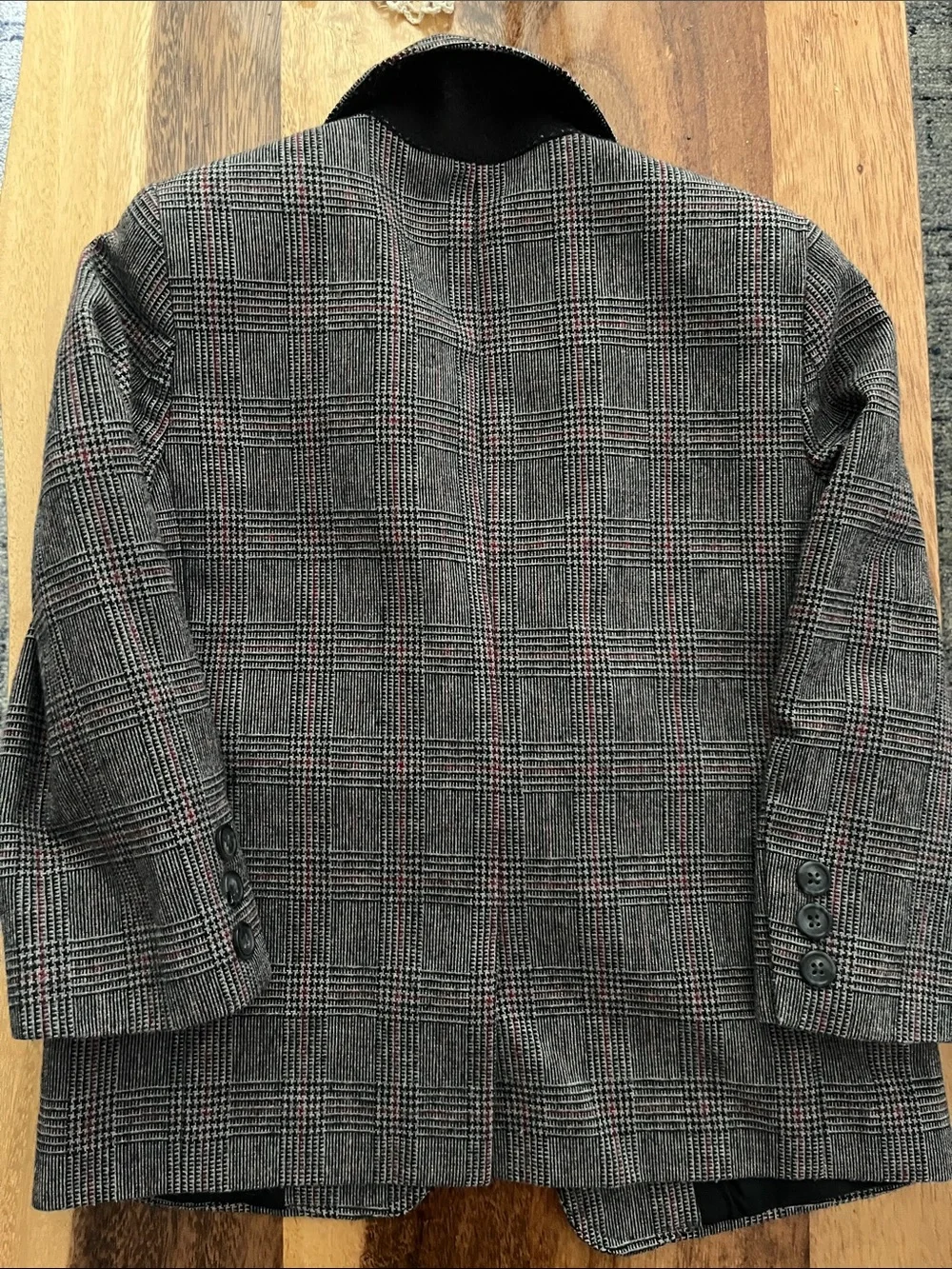 Talbots toddler suit jacket houndstooth plaid blazer kids 5, wool